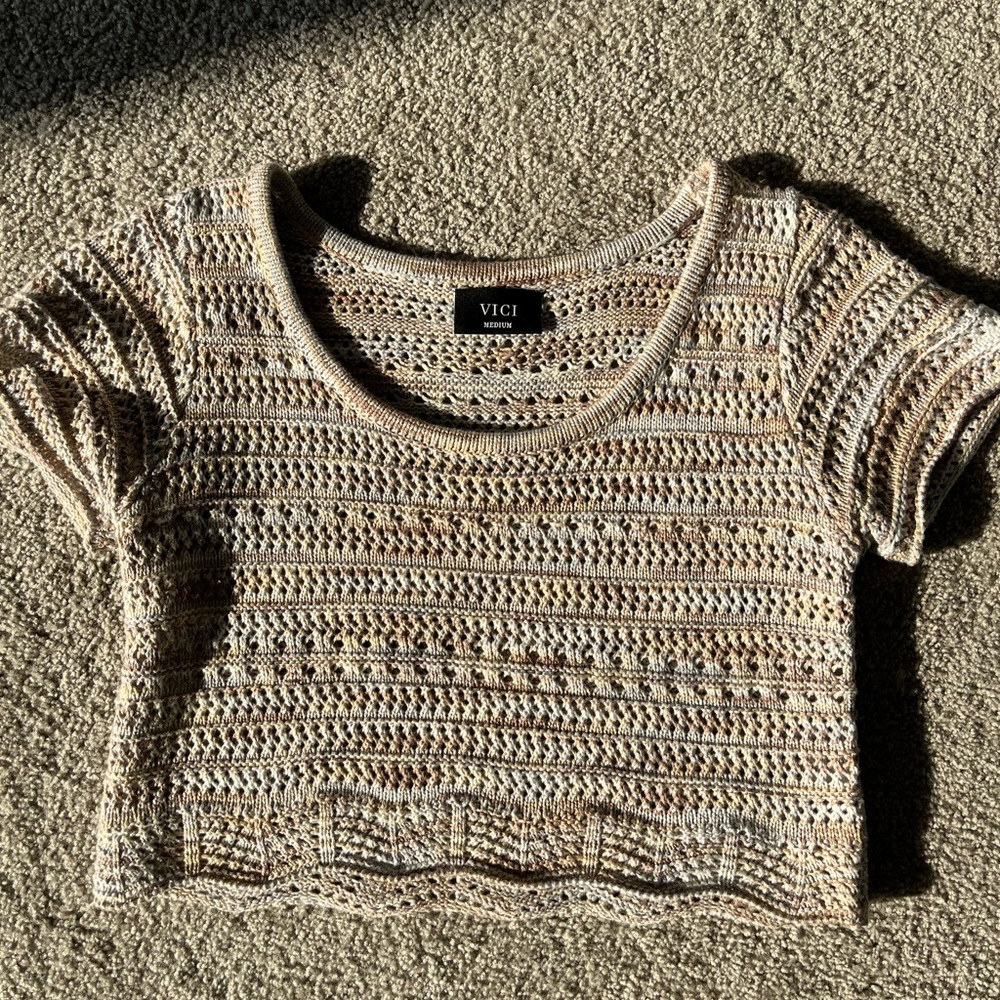 Knit crop tee
